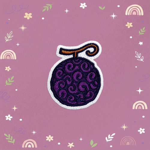 Patch Brodrie: Gomu Gomu no Mi Fruit One Piece 🟣🌀