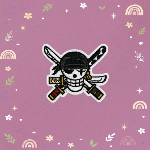 Patch Brodrie: Zoro Skull One Piece ☠️🏴‍☠️